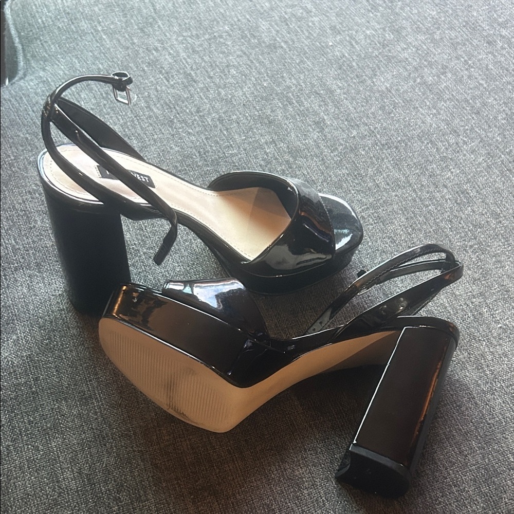 Nine West Black Patent Heels
